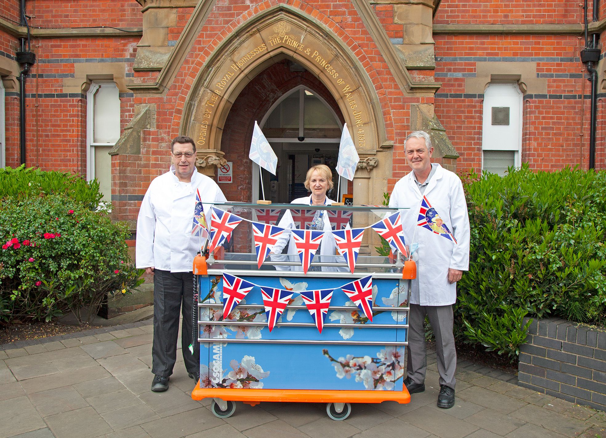Greater Manchester hospital trust turns red, white and blue to celebrate Platinum Jubilee