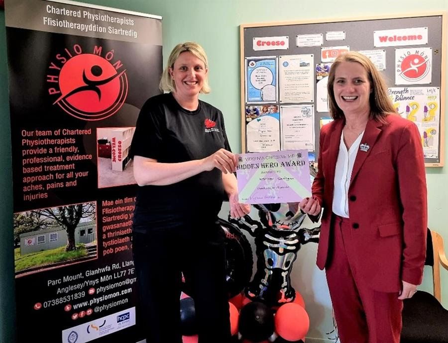 Llangefni physiotherapist wins Hidden Hero award this month