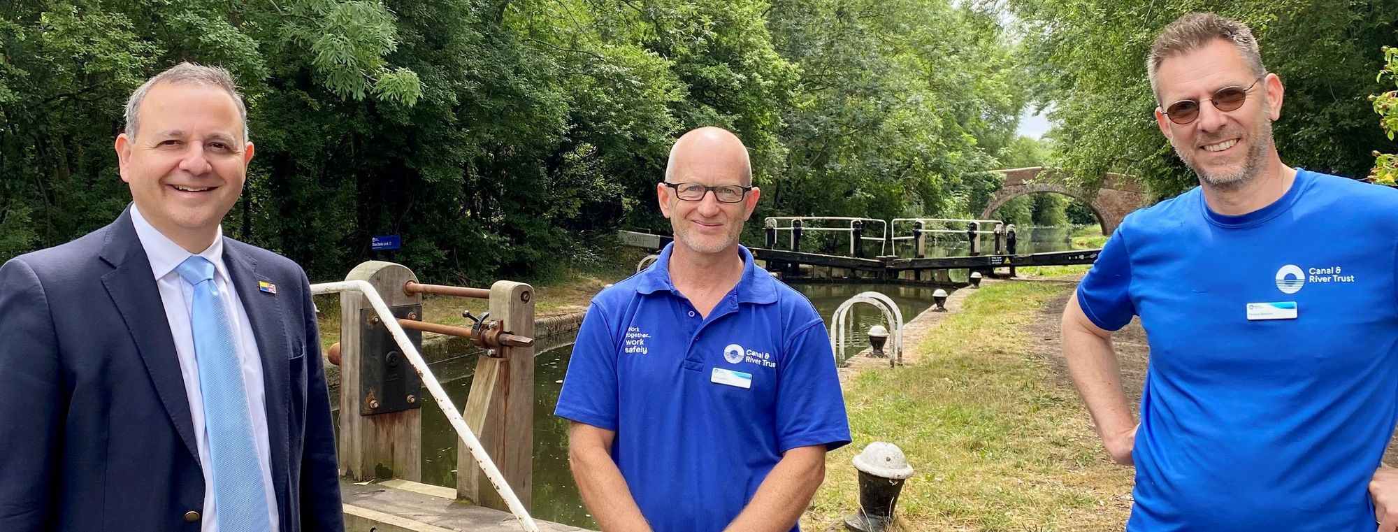 MP visits historic canal side to see new lock repairs
