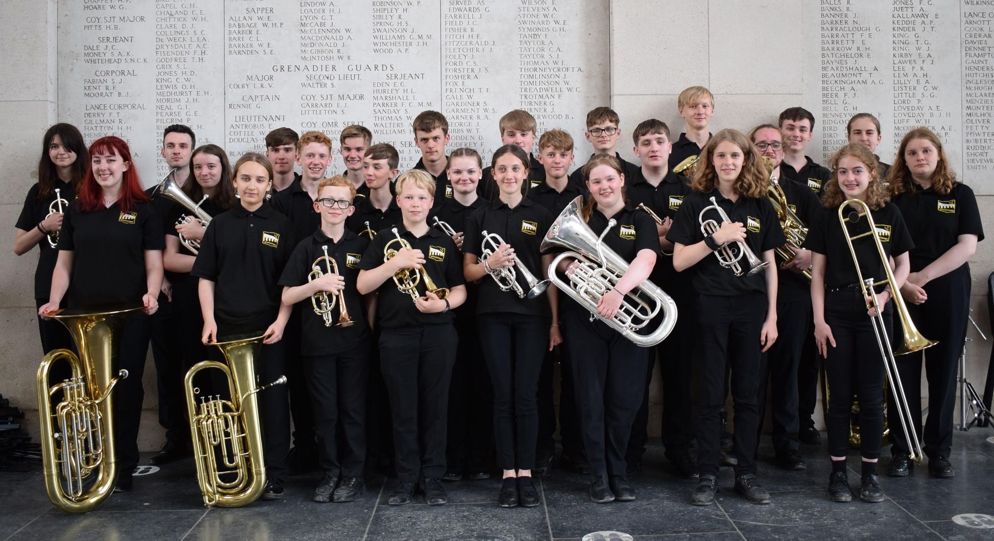 Stockport brass band impress Belgian Army while on European tour