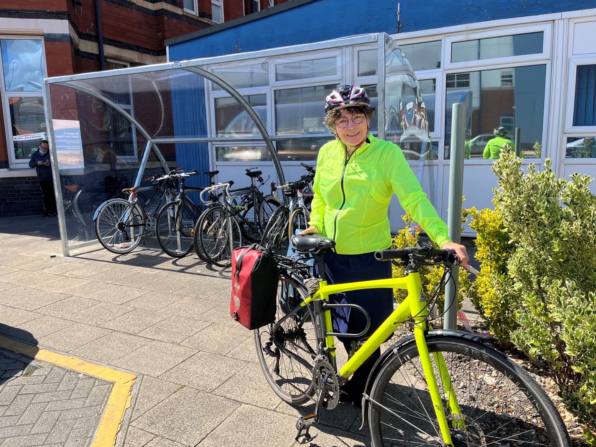 Improved cycle parking facilities unveiled at Stockport’s Stepping Hill Hospital