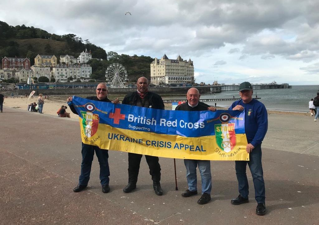 Seven from Stone ride 351 miles to raise money for Ukraine