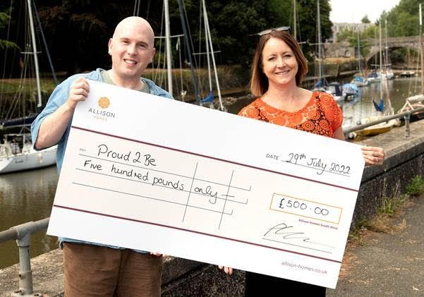 Housebuilder donates to Newton Abbot LGBTQ+ social enterprise