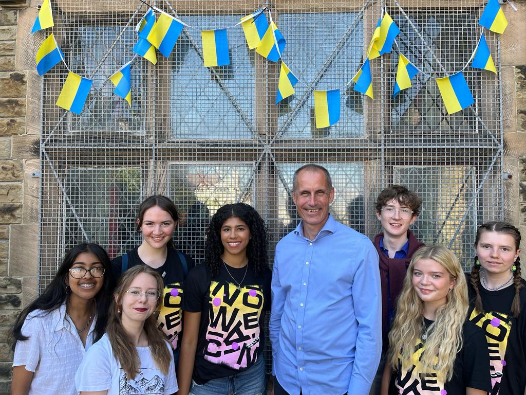 Crosby youngsters' sponsored walk for Ukrainian refugees