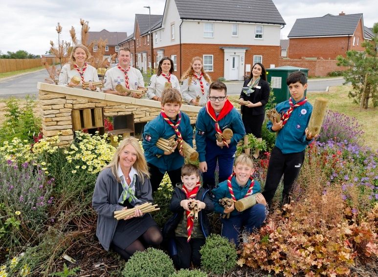 Aylesbury Scouts create homes for nature by building bug hotels