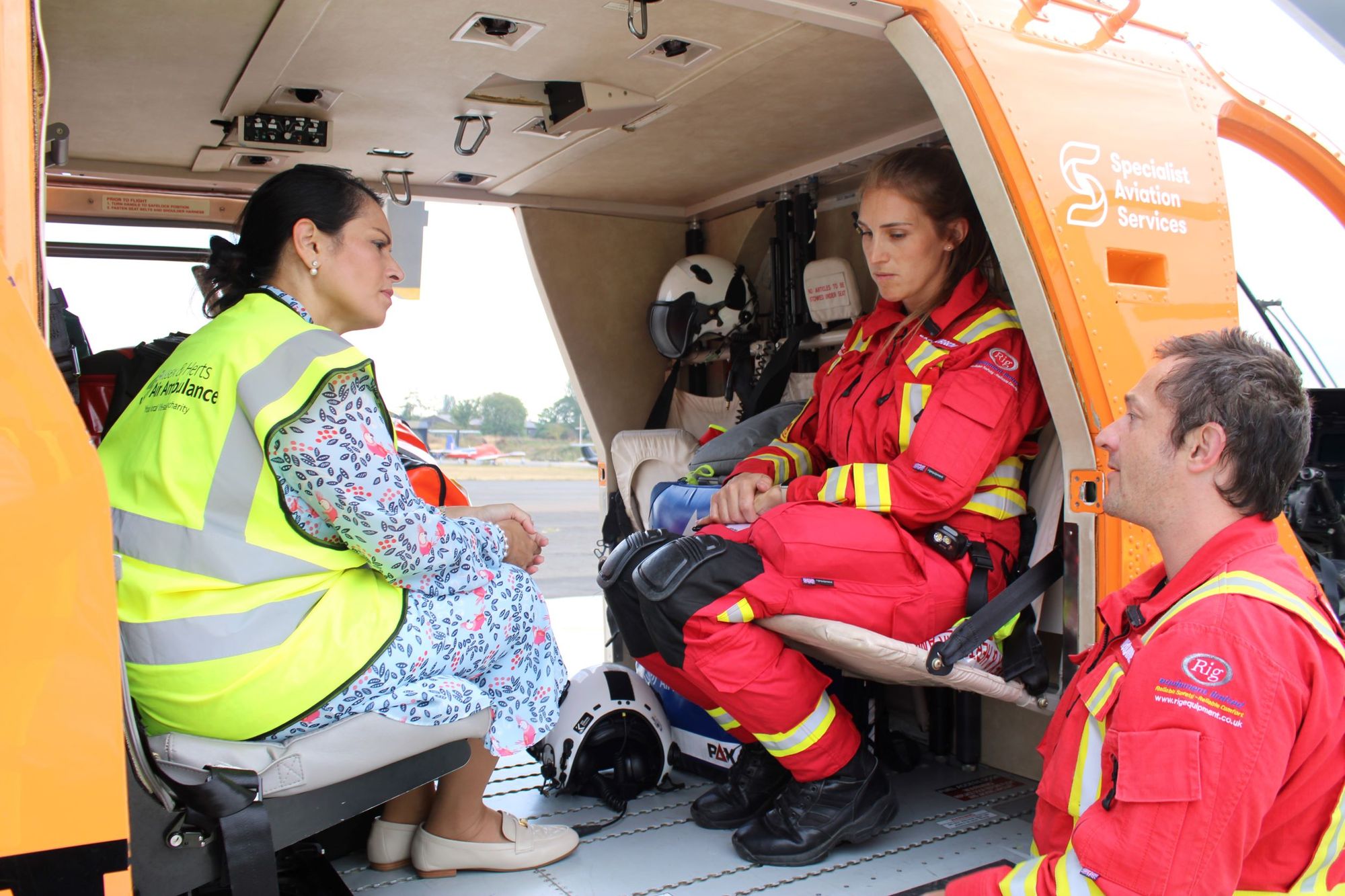 Witham MP visits life-saving air ambulance base