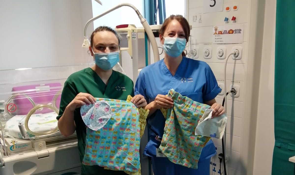 Health charity buys fabric for a Special Care Baby Unit in Carmarthen
