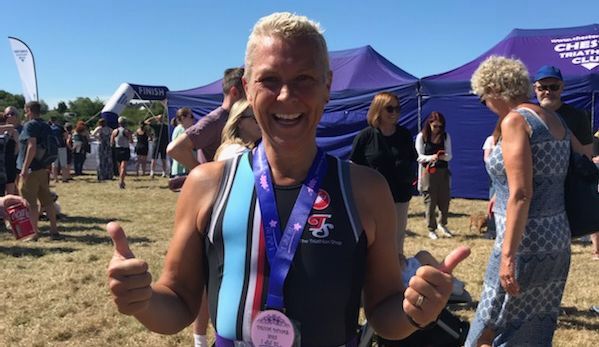 Tywyn veterinary surgeon completes triathlon in support of Bronglais Chemo Appeal