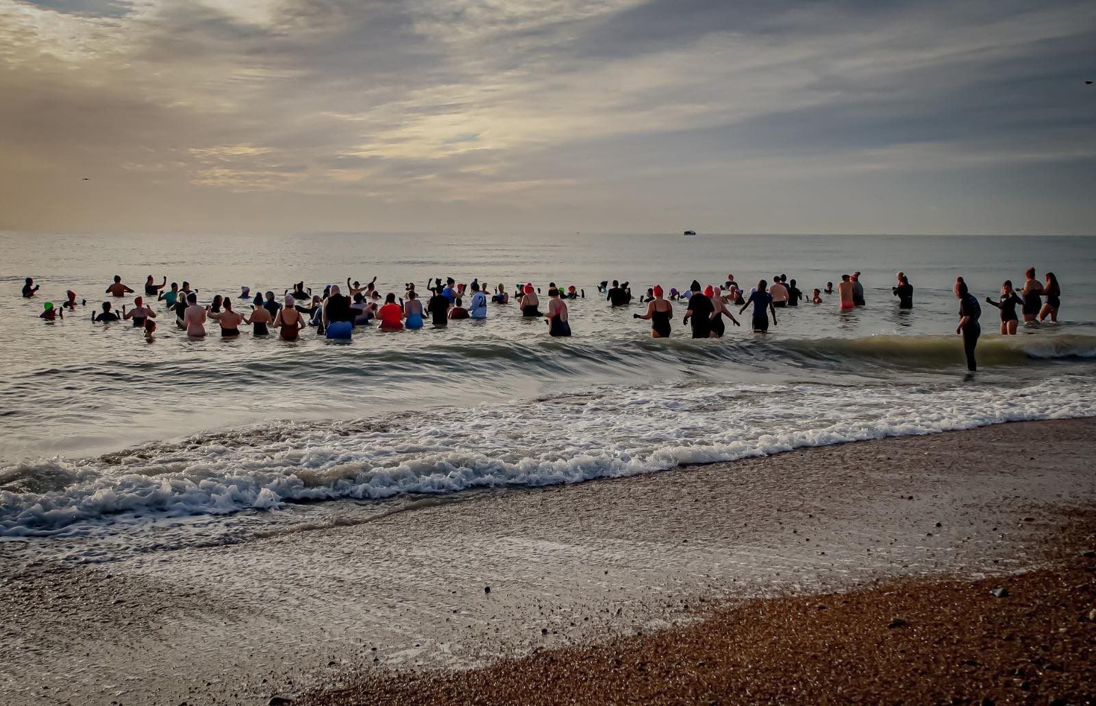 Brain tumour patient turns Pevensey Bay swim challenge into community fun