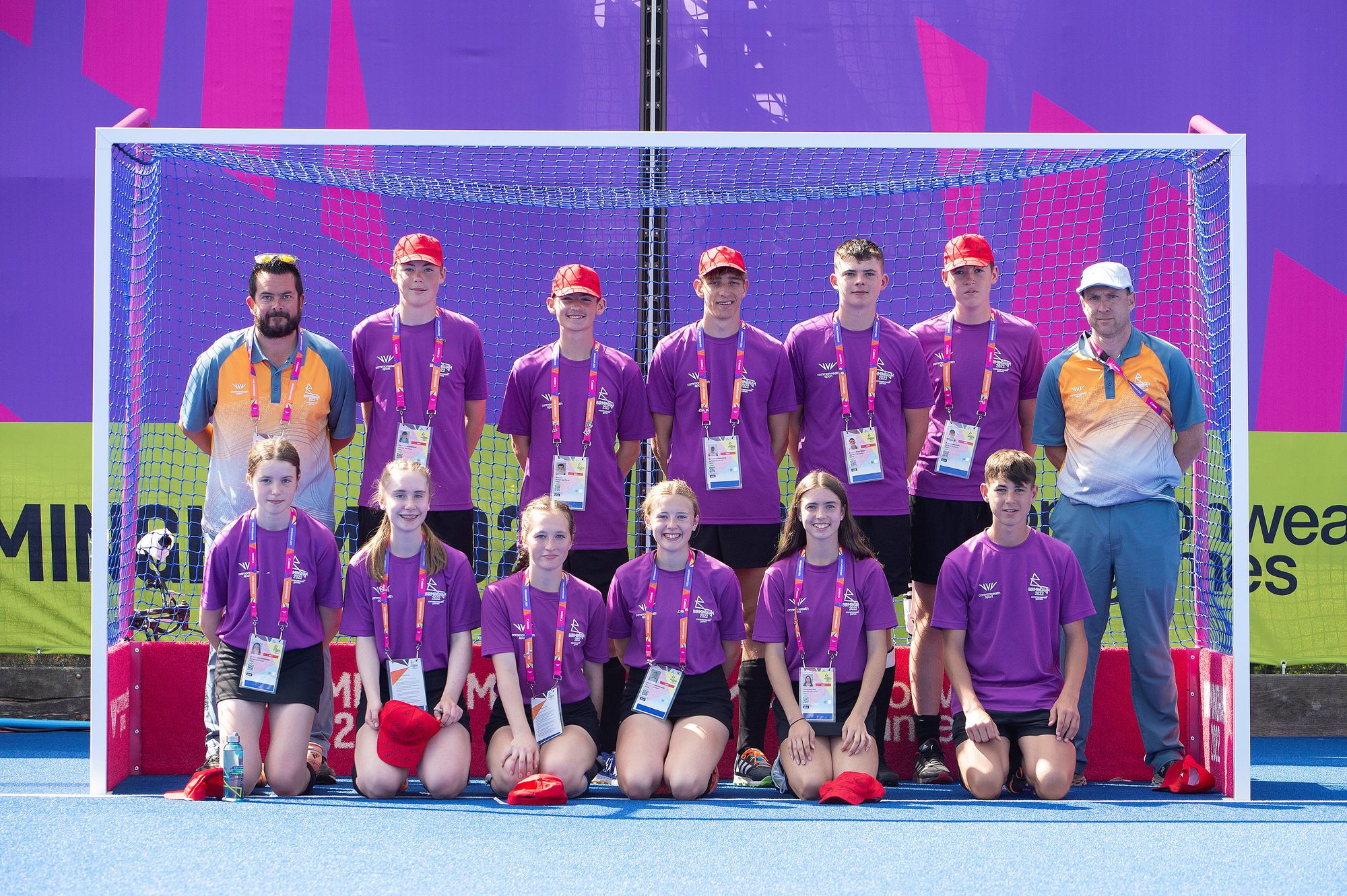 Youngsters from Stone Hockey Club volunteered at Commonwealth Games