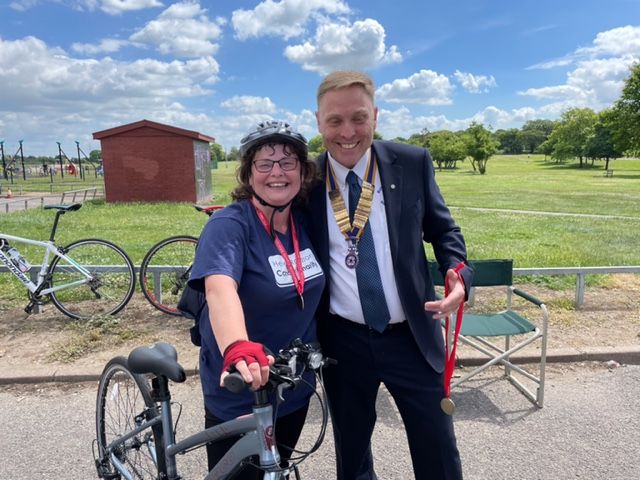 East Tilbury fundraiser completes triple challenge for Helen Rollason Cancer Charity