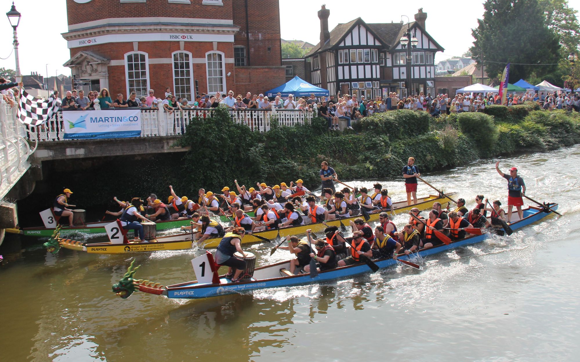 Paddles ready for Tonbridge Lions dragon boat races
