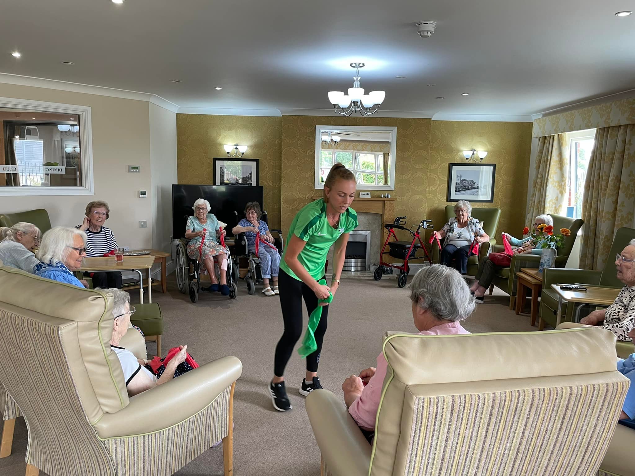 Care home residents keep fit with weekly exercise sessions