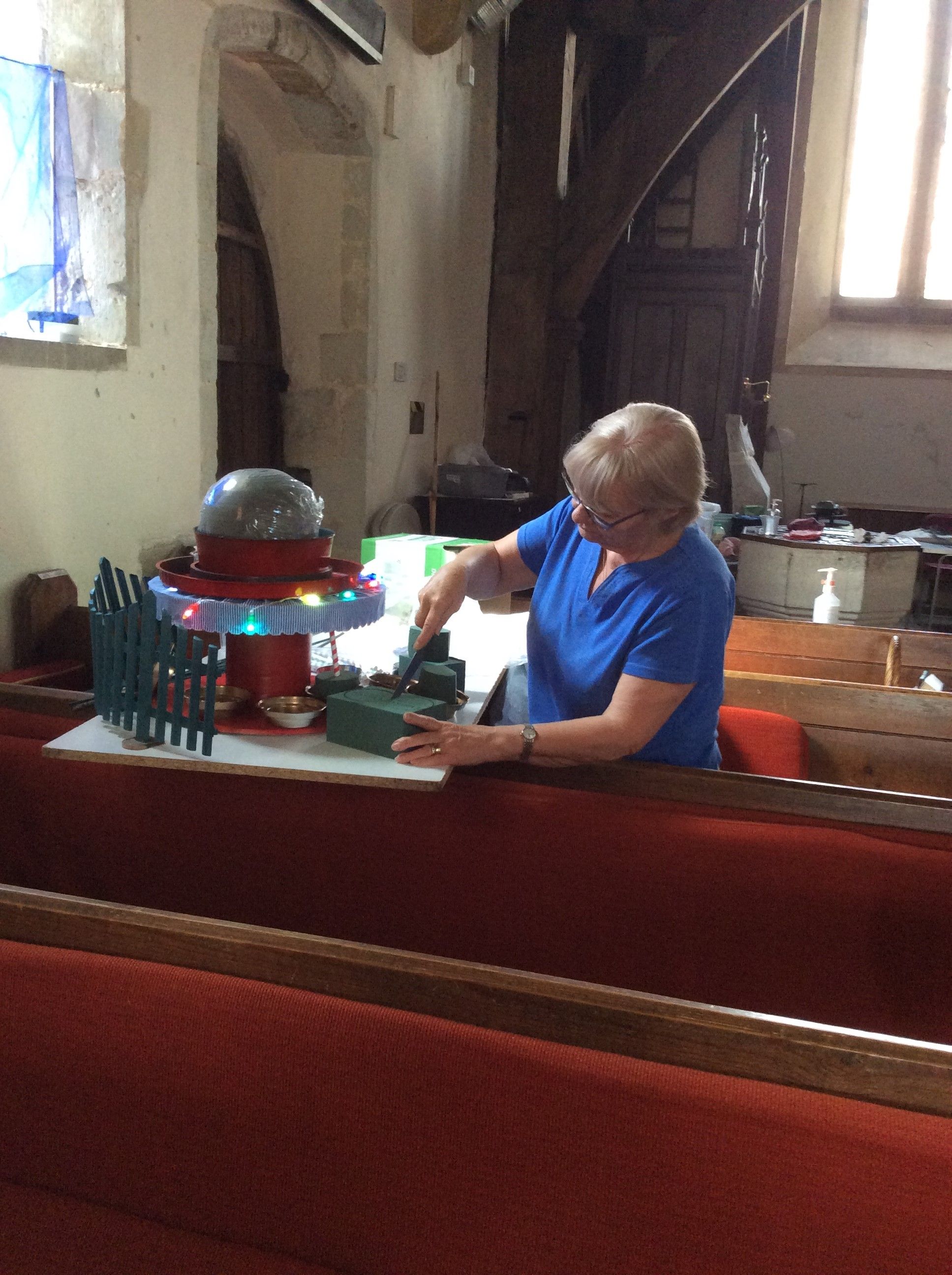 Organisers hard at work preparing for flower festival at South Hanningfield St Peter’s Church