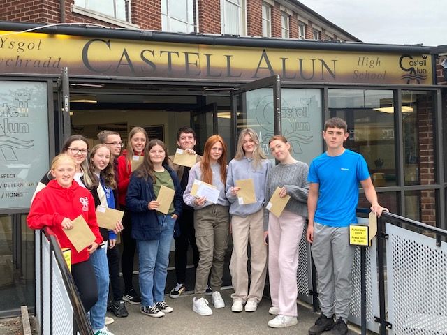 Castell Alun High School students celebrate GCSE results