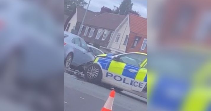 Police car crashes into car responding to incident in Widnes