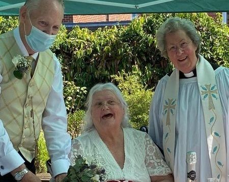 Merstram couple married for over 40 years renew their views