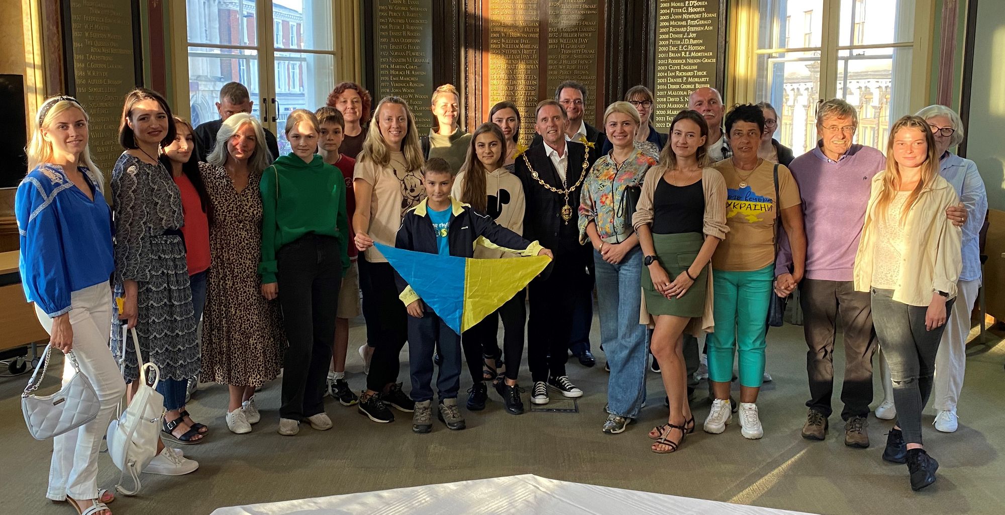 Ukrainian refugees welcomed by Mayor of Maidstone