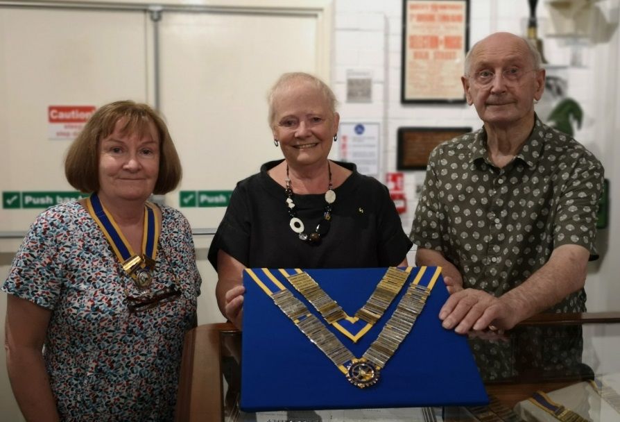 Rotary club's chain of office goes on display at Dorking Museum