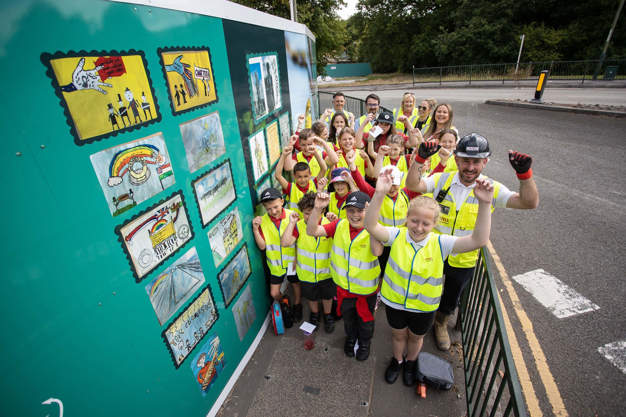 Artwork created by Blackwood schoolchildren goes on display at new housing development