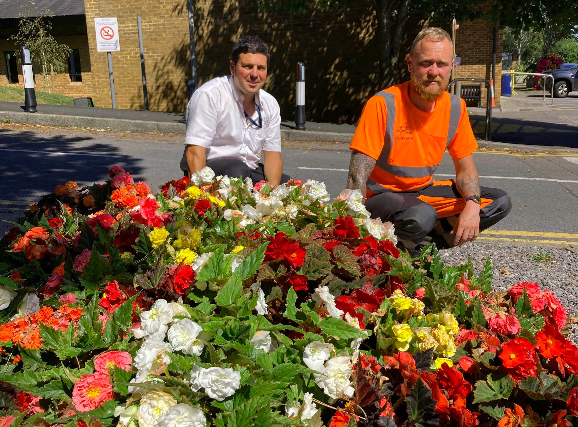 New flower beds blossom to provide perfect backdrop for patients' wellbeing at Singleton Hospital in Swansea
