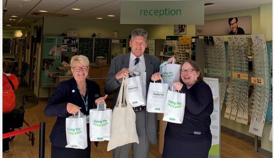 Buxton opticians collects hundreds of pairs of glasses for charity