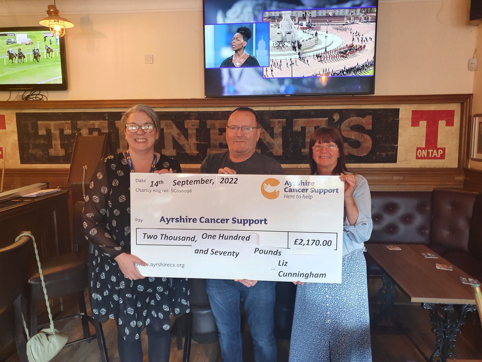 Woman raises over £2k for Ayrshire Cancer Support
