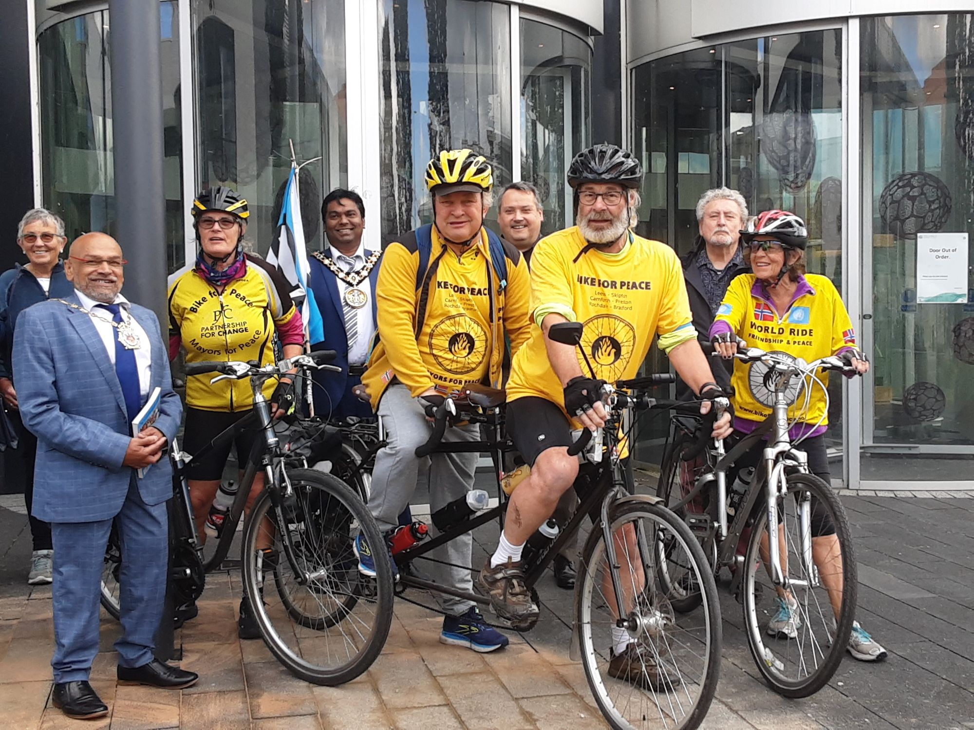 Anti-nuclear peace campaigners ride into Rochdale