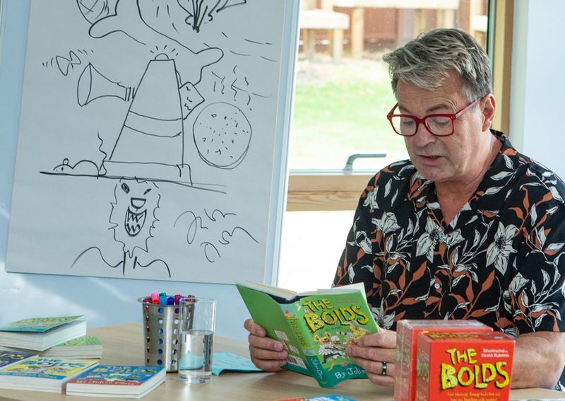 Julian Clary pays a visit to Hampton children's hospice