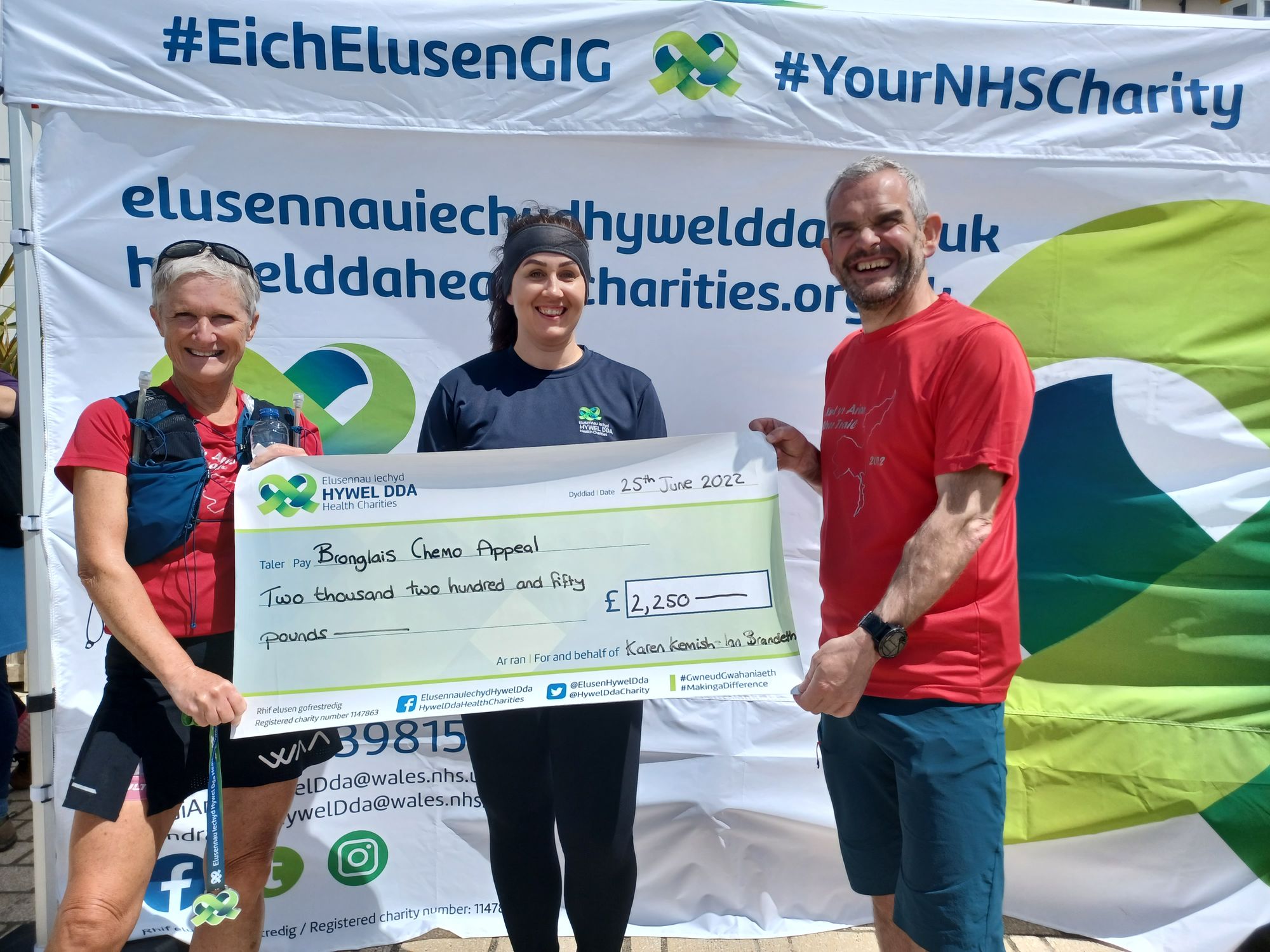 Aberystwyth pair raise £2,250 for Bronglais Chemo Appeal