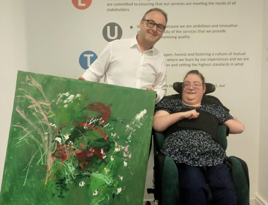 Chief exec's office will be home to painting done by resident with complex special needs