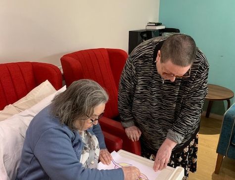 Resident artist brings colour and joy to Finchley care home