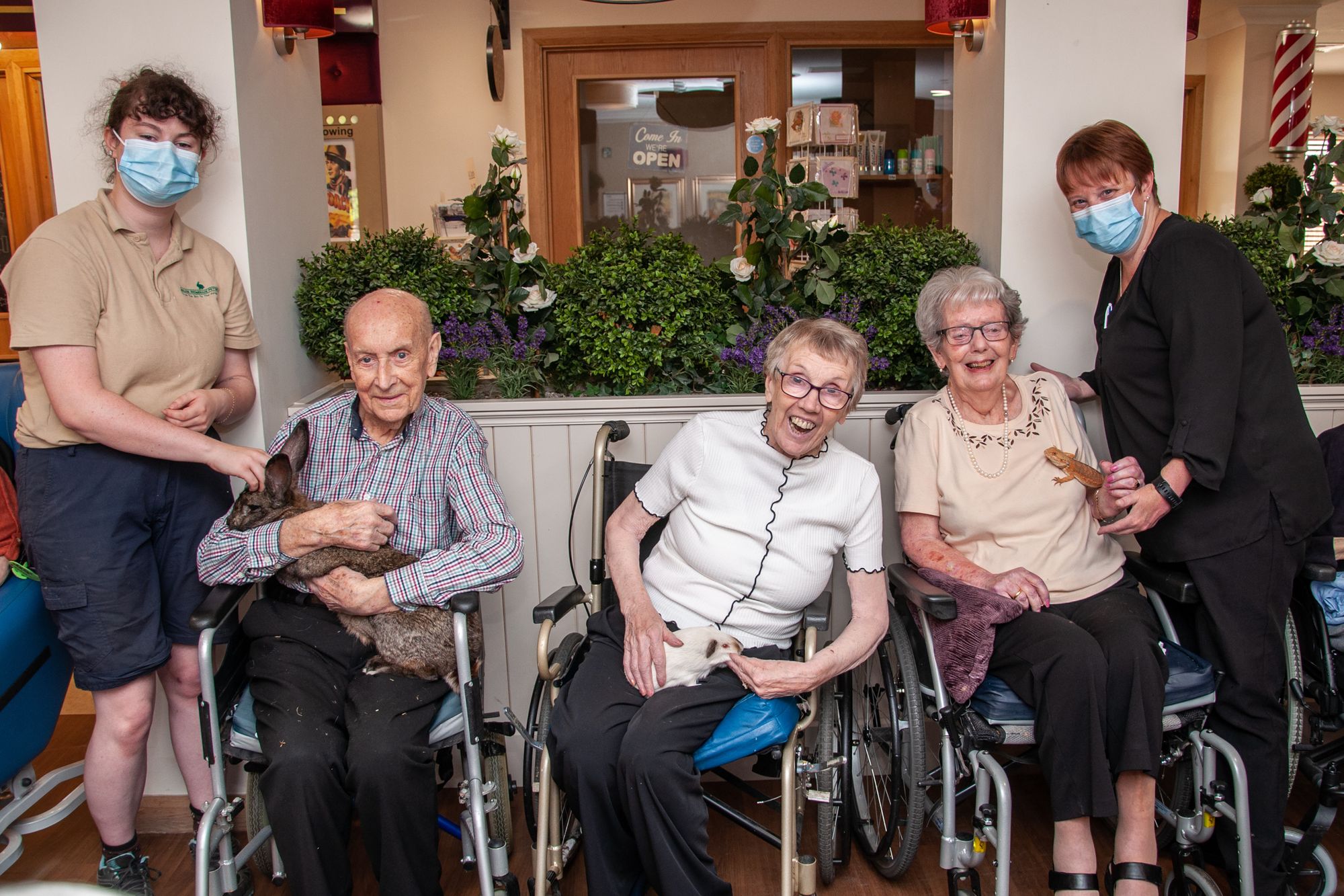 Halstead care home residents welcome unusual visitors