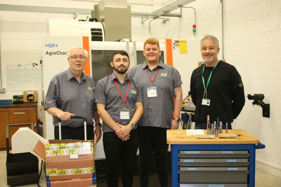 Former Nuneaton apprentice returns to college to gift equipment