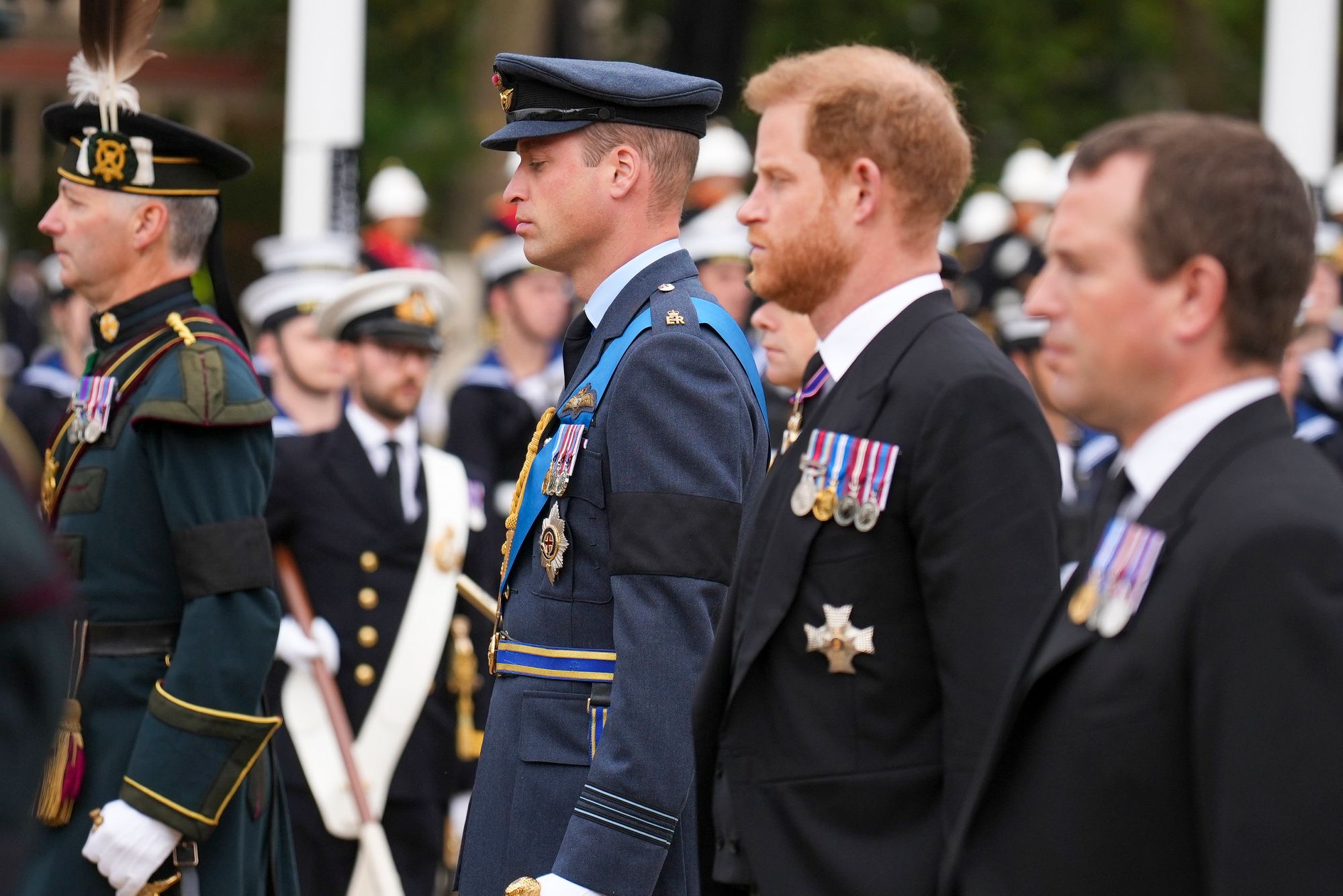 Why Prince Harry was not in military uniform at Queen's funeral