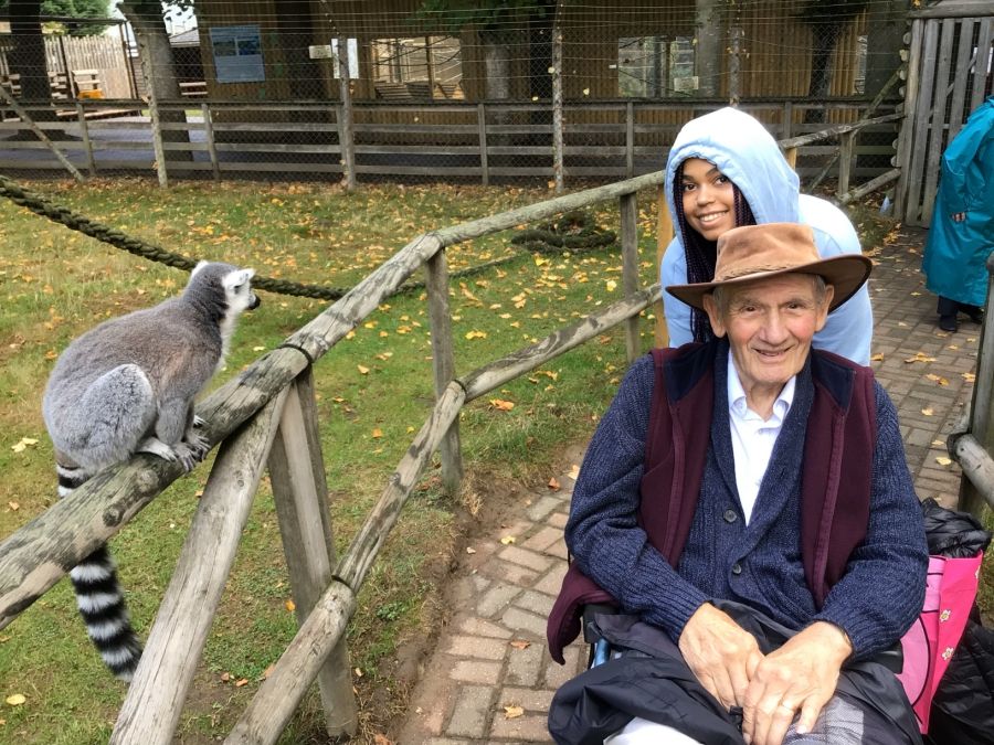 Canterbury care home residents take a walk on the wild side at Wingham Wildlife Park