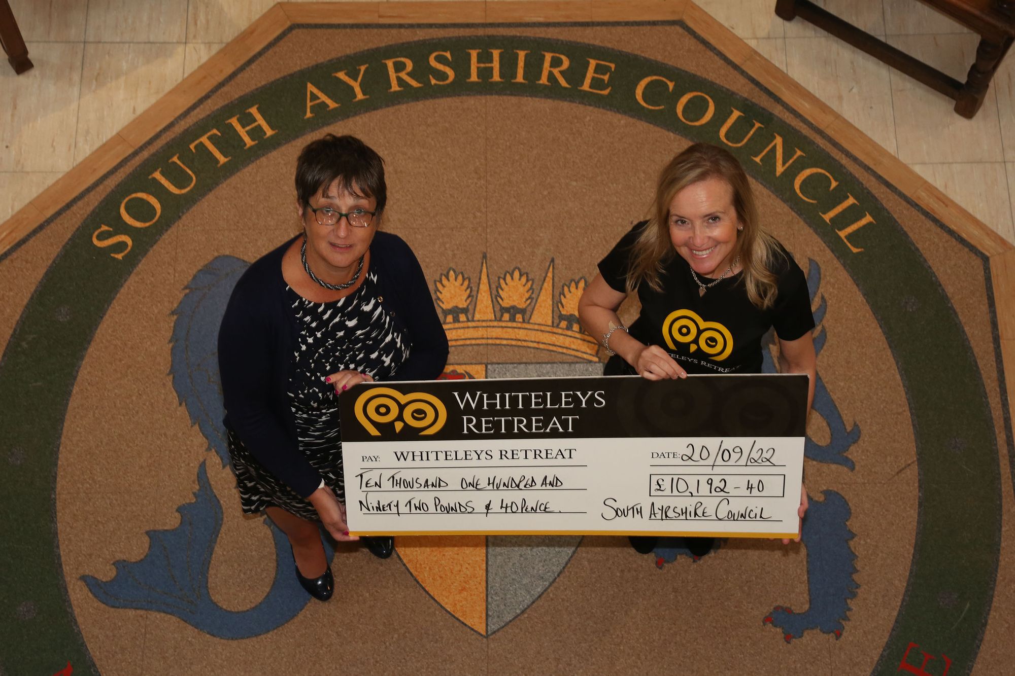 Council employees dig deep to  help raise £10k for Whiteleys Retreat