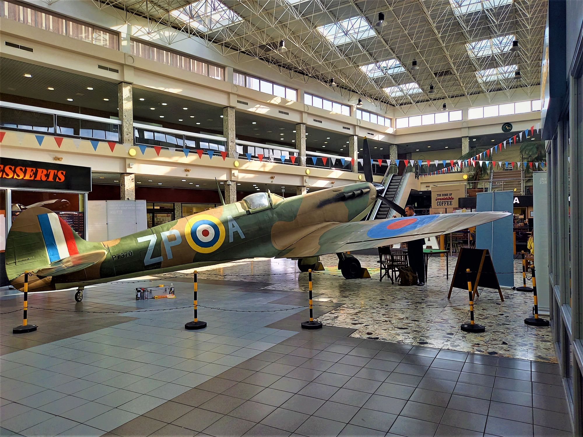 Full-scale Spitfire replica on display in Aberafan Shopping Centre