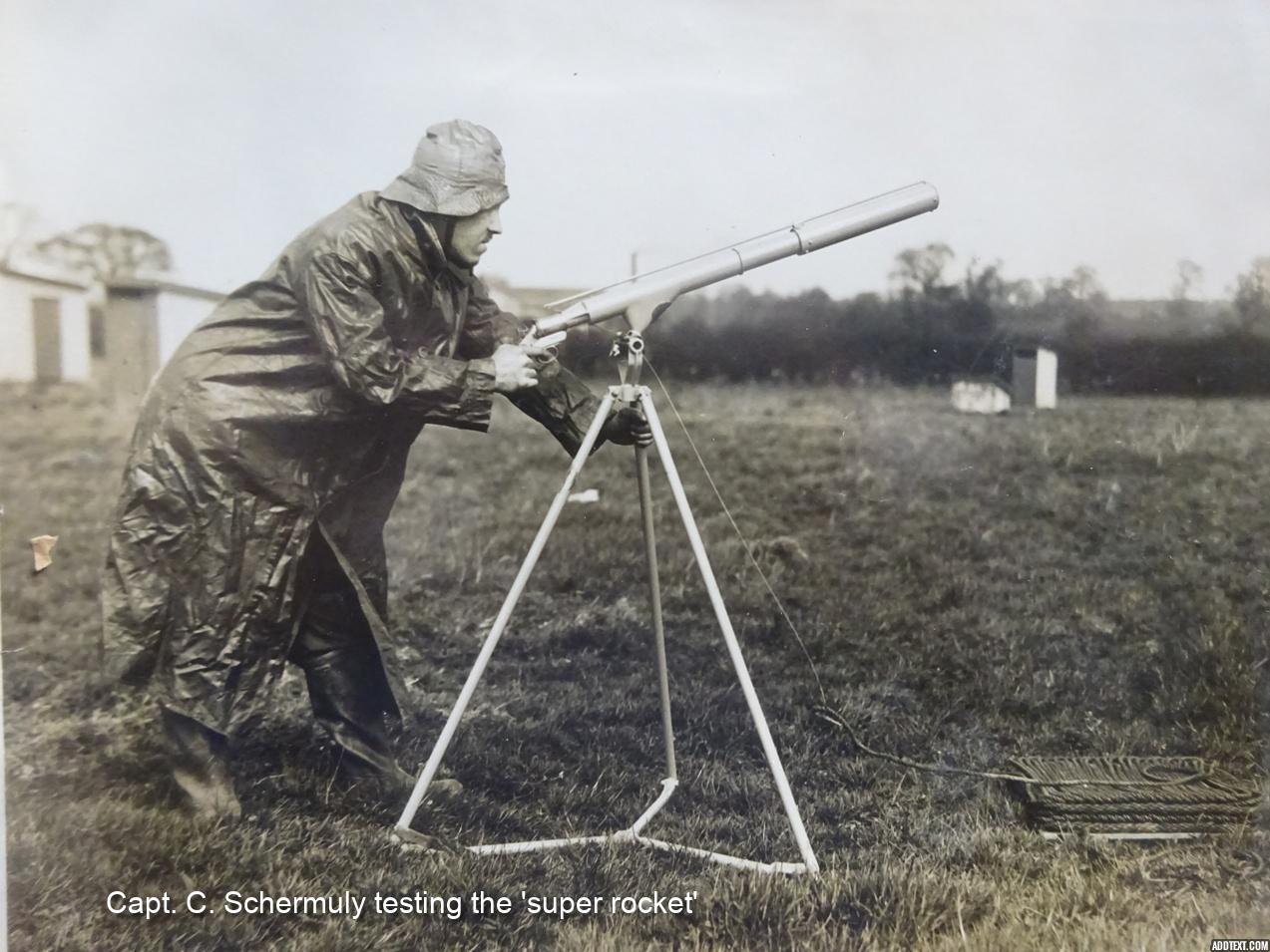 Newdigate Local History Society displays Schermuly Pistol Rocket Apparatus for Heritage Open Days