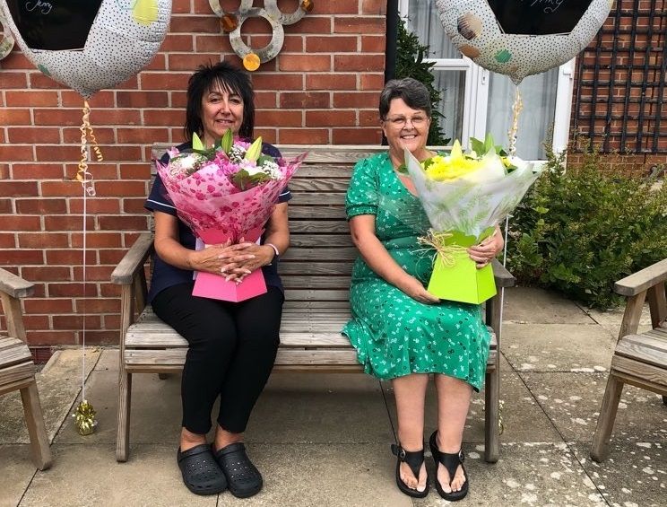 Care home workers celebrate 64 years of joint service