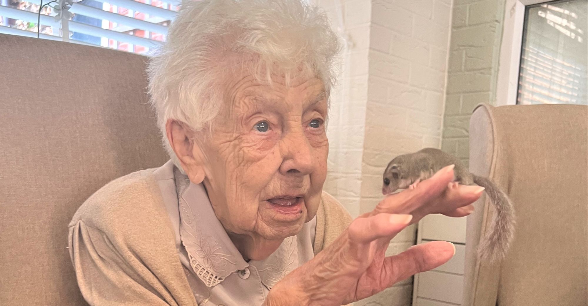 Exotic menagerie visit Widnes residents for an animal therapy session