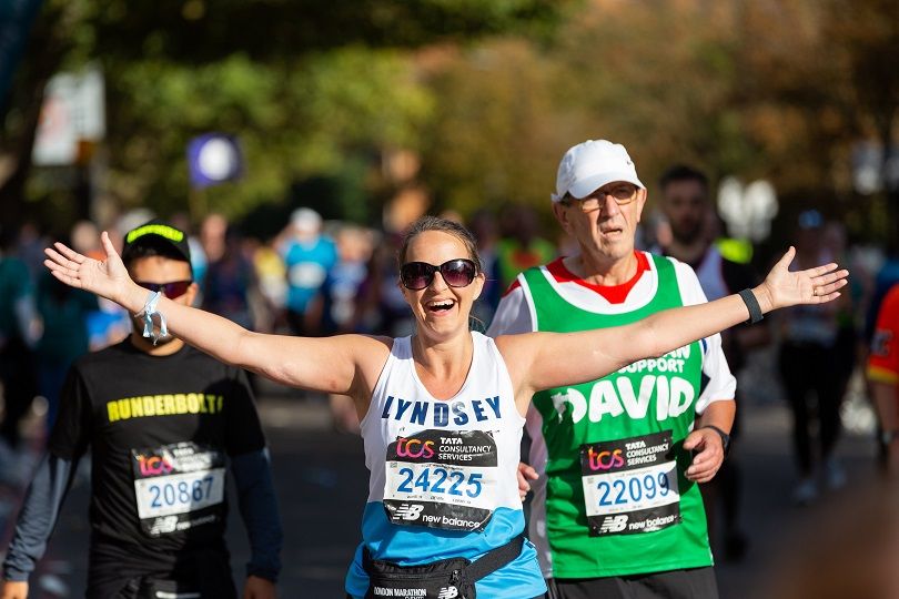 Cople woman 'just wanted to cross the finish line' in marathon effort for Sue Ryder