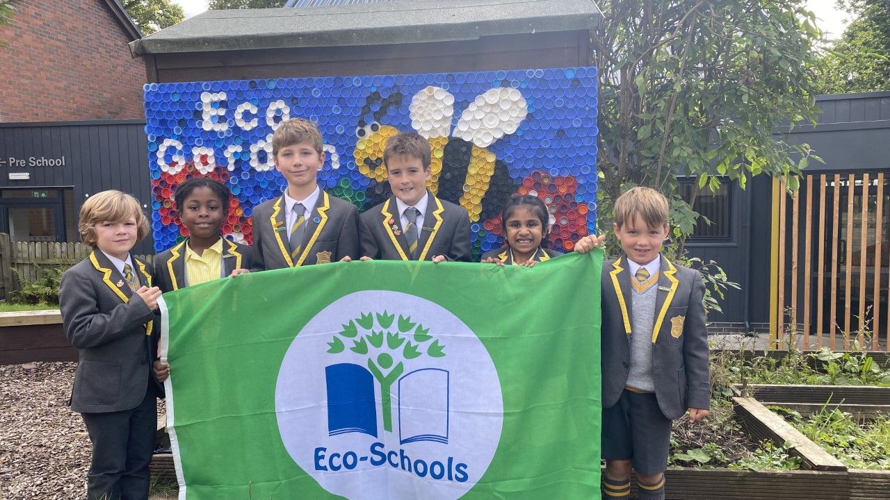 Greenbank Preparatory School 
in Cheadle Hulme gets top marks with coveted Eco-School green flag