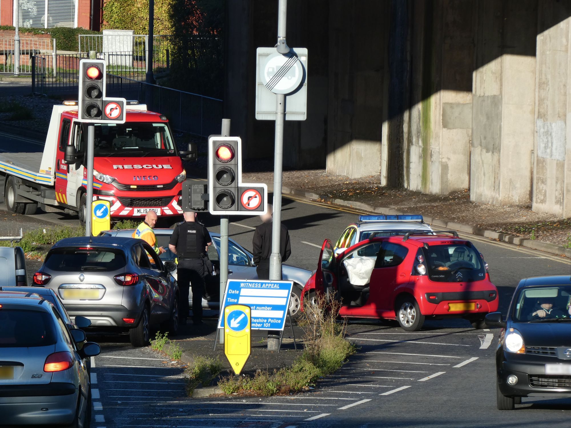 Two cars in collision at dangerous RTC junction