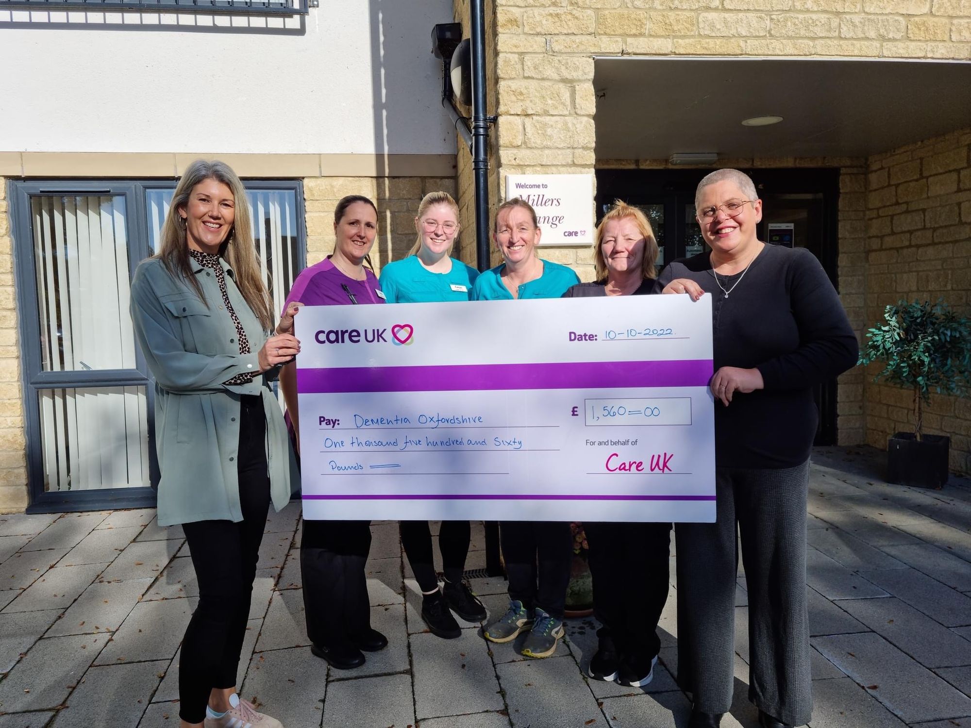 Care home staff brave the shave raising cash for Dementia Oxfordshire