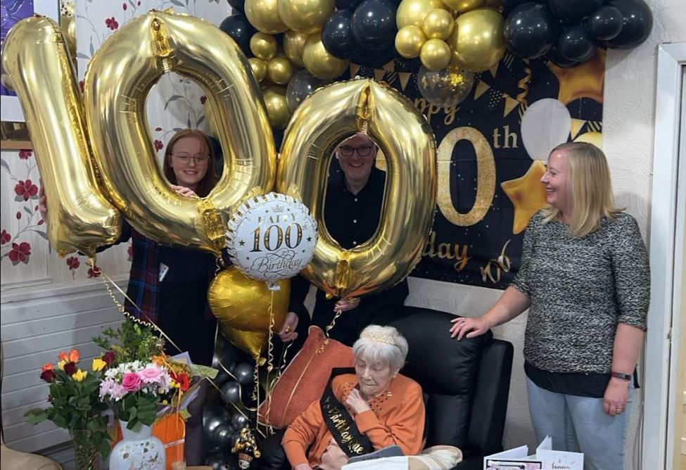 ‘Amazing’ Rochdale care home resident celebrates 100th birthday