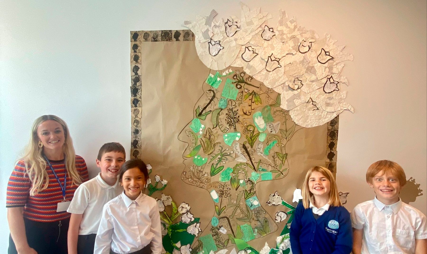 New teacher at Ramsgate Arts Primary works with pupils to create tribute to HRH The Queen