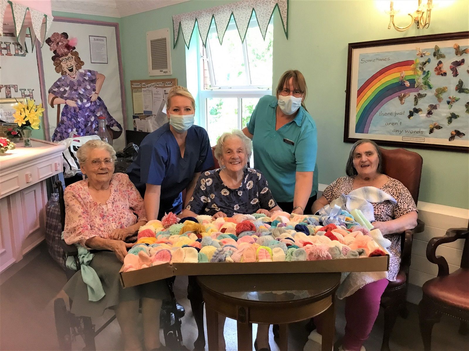 Durham care home residents knit hats and blankets for Newcastle's premature babies