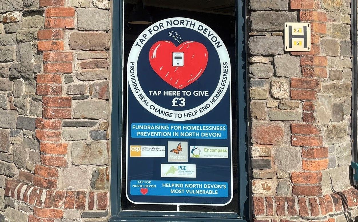 Help North Devon's rough sleepers with a tap