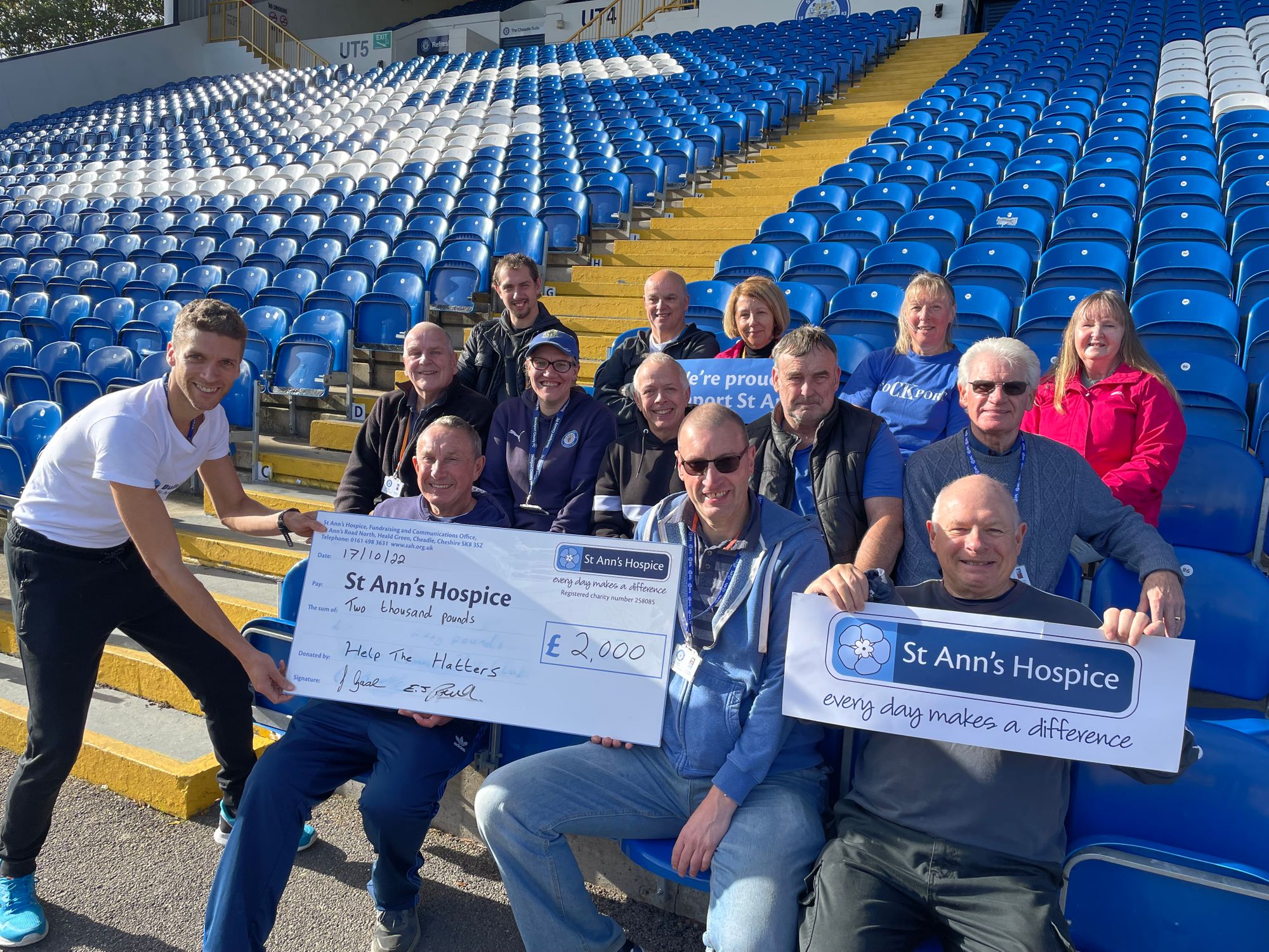 For Stockport County fans it's a case of Help The Hatters - and Help The Hospice